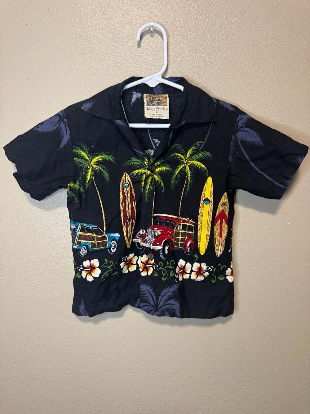 Winnie Fashion Kids Size 4 Hawaiian Aloha Shirt